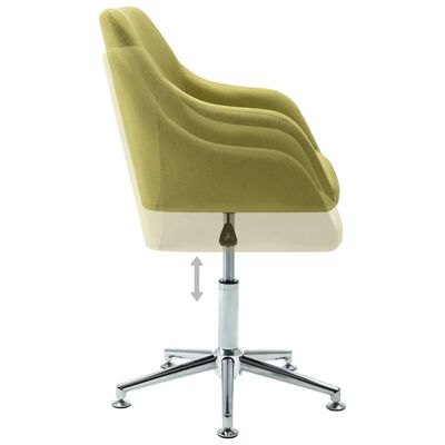vidaXL Obrotowe krzesła stołowe, 6 szt., zielone, tkanina