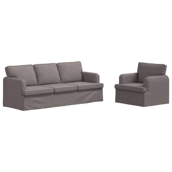 vidaXL Sofa 180cm 2 pcs Ciemnoszary Metal