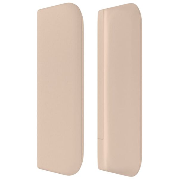 vidaXL Zagł&oacute;wek uszak, cappuccino, 147x16x78/88 cm, sztuczna sk&oacute;ra