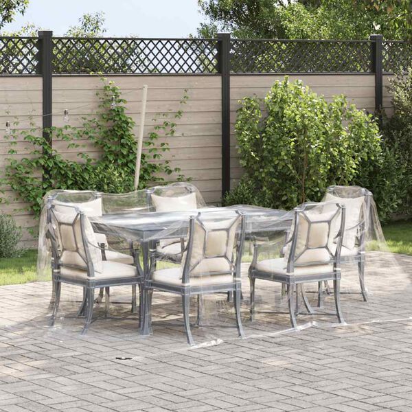 vidaXL Przezroczysta plandeka z oczkami 3x3 m PVC