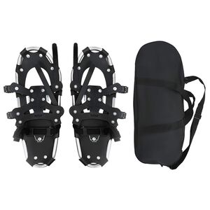 vidaXL 3 w 1 Rakiety śnieżne Srebrny i czarny 53,5 x 21 cm