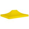 vidaXL Dach do namiotu imprezowego, 4,5 x 3 m, ż&oacute;łty, 270 g/m&sup2;