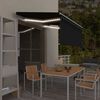 vidaXL Ręcznie zwijana markiza z zasłoną i LED, 3,5x2,5 m, antracytowa