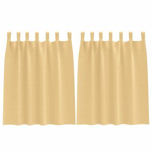 vidaXL Firany blackout z k&oacute;łkami 2 szt. Beżowy 140 x 140 cm Poliester