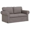 vidaXL Sofa 2 pcs Ciemnoszary 155 x 82 x 80 cm tkanina