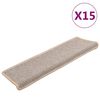 vidaXL Maty na schody 15 szt. 65x21x4 cm Srebrne prostokątne krawędzie