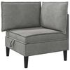vidaXL Sofa z miejscem do przechowywania jasnoszary Welur