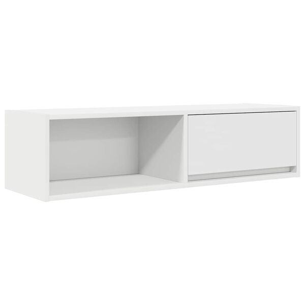 vidaXL Szafka RTV Biała 100x31x25,5 cm Drewno klejone