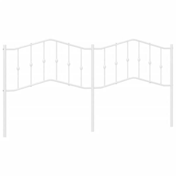 vidaXL Metalowe wymienne wezgłowie, białe, 200 cm