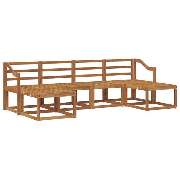 vidaXL Zestaw sof na zewnątrz 6 pcs Naturalny Materiał drewnopochodny