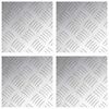 vidaXL Stopień 4 szt. 20 x 20 cm Srebrny Aluminium Kwadrat