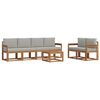 vidaXL Zestaw sof na zewnątrz z poduszką 7 pcs Naturalny i Jasny Szary