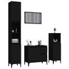 vidaXL 4-cz zestaw mebli łazienkowych, czarny, materiał drewnopochodny