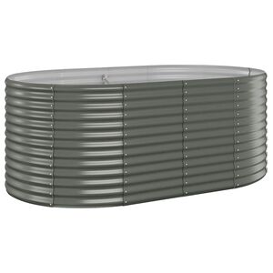 vidaXL Podwyższona donica, stal ocynkowana 175x100x68 cm szara