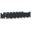 vidaXL Zestaw do jadalni ogrodowej z poduszkami 17 pcs Antracyt PP