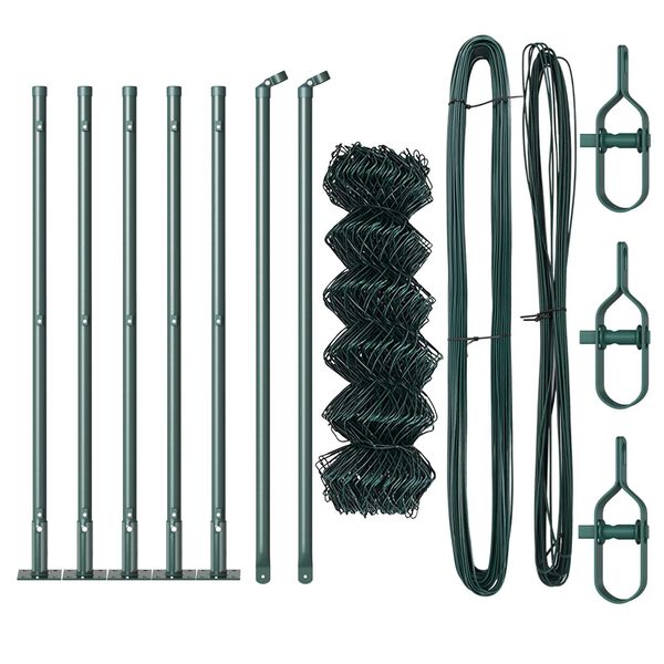 vidaXL Słupek ogrodzeniowy. Zielony 10 x 0,6 m (siatka 40 x 40 mm)