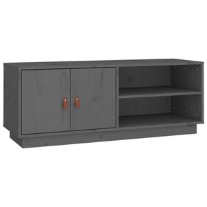 vidaXL Szafka pod TV, szara, 105x34x40 cm, lite drewno sosnowe