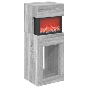 vidaXL Kominek elektryczny Szary Sonoma 35 x 30 x 86 cm