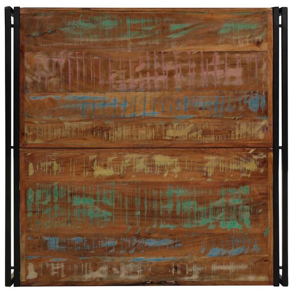 vidaXL Stolik kawowy wielokolorowy 100x100x35 cm lite drewno odzyskane