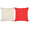 vidaXL Poduszki patchworkowe, 2 szt., 45 x 45 cm, czerwona i beżowa