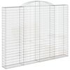 vidaXL Łukowaty kosz gabionowy 300x30x220/240 cm, galwanizowane żelazo