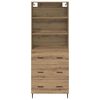 vidaXL Highboard z szufladą Dąb rzemieślniczy 69,5 x 34 x 180 cm