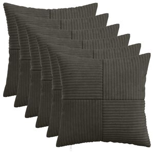 vidaXL Poszewka na poduszkę 6 pcs ALMELO antracytowy 30 x 30 cm
