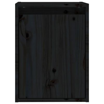 vidaXL Szafki ścienne, 2 szt., czarne, 30x30x40 cm, drewno sosnowe