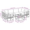 vidaXL Zestaw Sof na Ogr&oacute;d z poduszką 7 pcs Czarny Aluminium