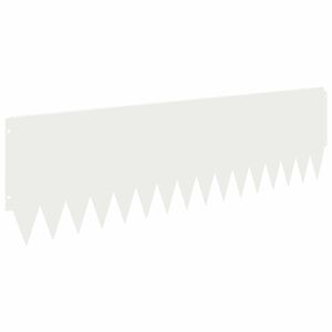 vidaXL Krawężnik do trawnika 20 szt. 103 x 30 cm Stal Biały