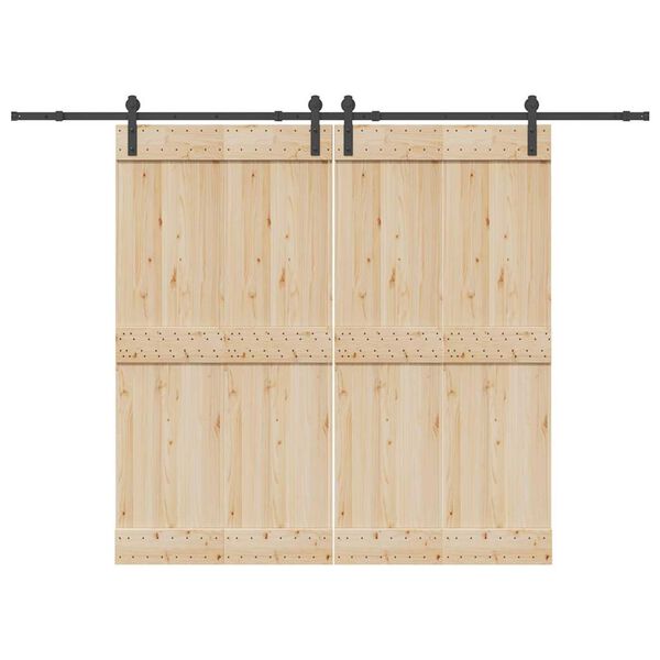 vidaXL System do montażu drzwi przesuwnych, 305 cm, stal, czarny