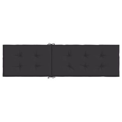 vidaXL Poduszka na leżak, czarna, (75+105)x50x3 cm