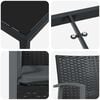 vidaXL Zestaw do jadalni w ogrodzie 5 pcs Czarny Polirattan