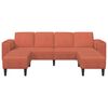 vidaXL Sofa Czerwono-pomarańczowy 250 x 188 x 76 cm Tkanina sztruksowa