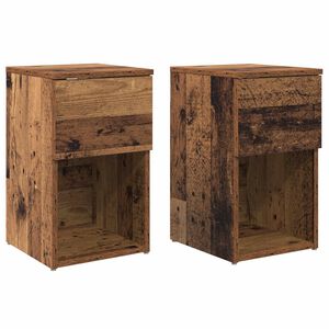 vidaXL Szafka pod ł&oacute;żko 2 szt. Stare drewno 29 x 31,5 x 49 cm