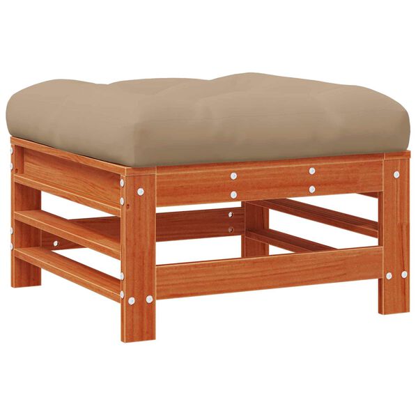 vidaXL Podn&oacute;żek ogrodowy Lite drewno sosnowe Woskowy Brąz