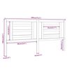 vidaXL Wezgłowie ł&oacute;żka, szare, 186x4x100 cm, lite drewno sosnowe