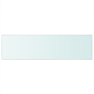 vidaXL Półka szklany, bezbarwny panel, 90x25 cm
