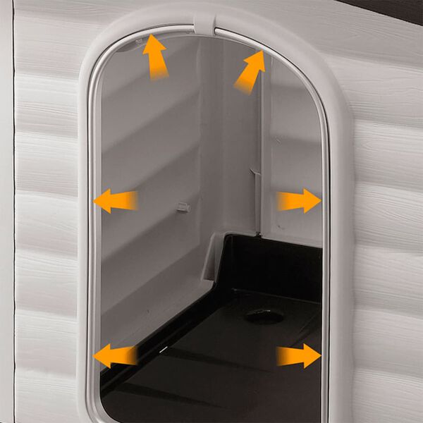 Ferplast Buda dla psa, Villa 90, szara, 88 x 72 x 65 cm, 87255099