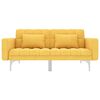 vidaXL Sofa rozkładana, żółta, tapicerowana tkaniną