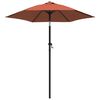 vidaXL Parasol, terakota, 200 x 224 cm, aluminium
