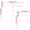 vidaXL Parasolka ogrodowa Zielony 294 x 150 x 223 cm Poliester i Stal