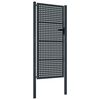 vidaXL Brama ogrodowa antracytowa 100x200 cm stalowa