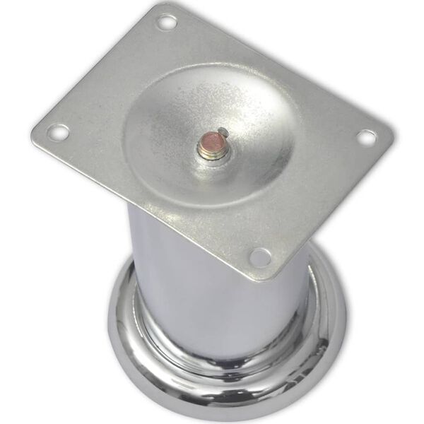 vidaXL Okrągłe nóżki do sofy, 8 szt., chromowe, 60 mm