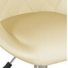 vidaXL Obrotowe krzesło stołowe, kremowe, obite sztuczną sk&oacute;rą