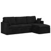 vidaXL Sofa Czarny 198 x 134 x 80 cm Aksamit