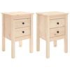 vidaXL Szafki nocne, 2 szt., 40x35x61,5 cm, lite drewno sosnowe