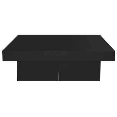 vidaXL Stolik kawowy, czarny, 90x90x28 cm, płyta wiórowa