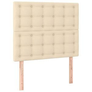 vidaXL Zagł&oacute;wek kremowy 80x5x118/128 cm tkanina