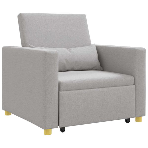 vidaXL Rozkładana sofa jednoosobowa Szary chmura 90 x 165 x 87 cm